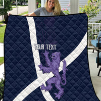 Custom Scotland Rugby Quilt Scottish Lion and Thistle - Wonder Print Shop
