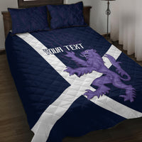 Custom Scotland Rugby Quilt Bed Set Scottish Lion and Thistle - Wonder Print Shop