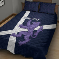 Custom Scotland Rugby Quilt Bed Set Scottish Lion and Thistle - Wonder Print Shop