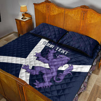 Custom Scotland Rugby Quilt Bed Set Scottish Lion and Thistle - Wonder Print Shop