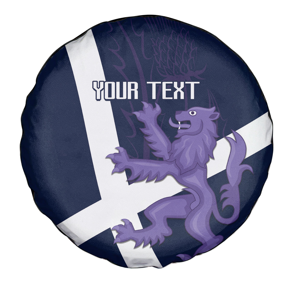 Custom Scotland Rugby Spare Tire Cover Scottish Lion and Thistle - Wonder Print Shop