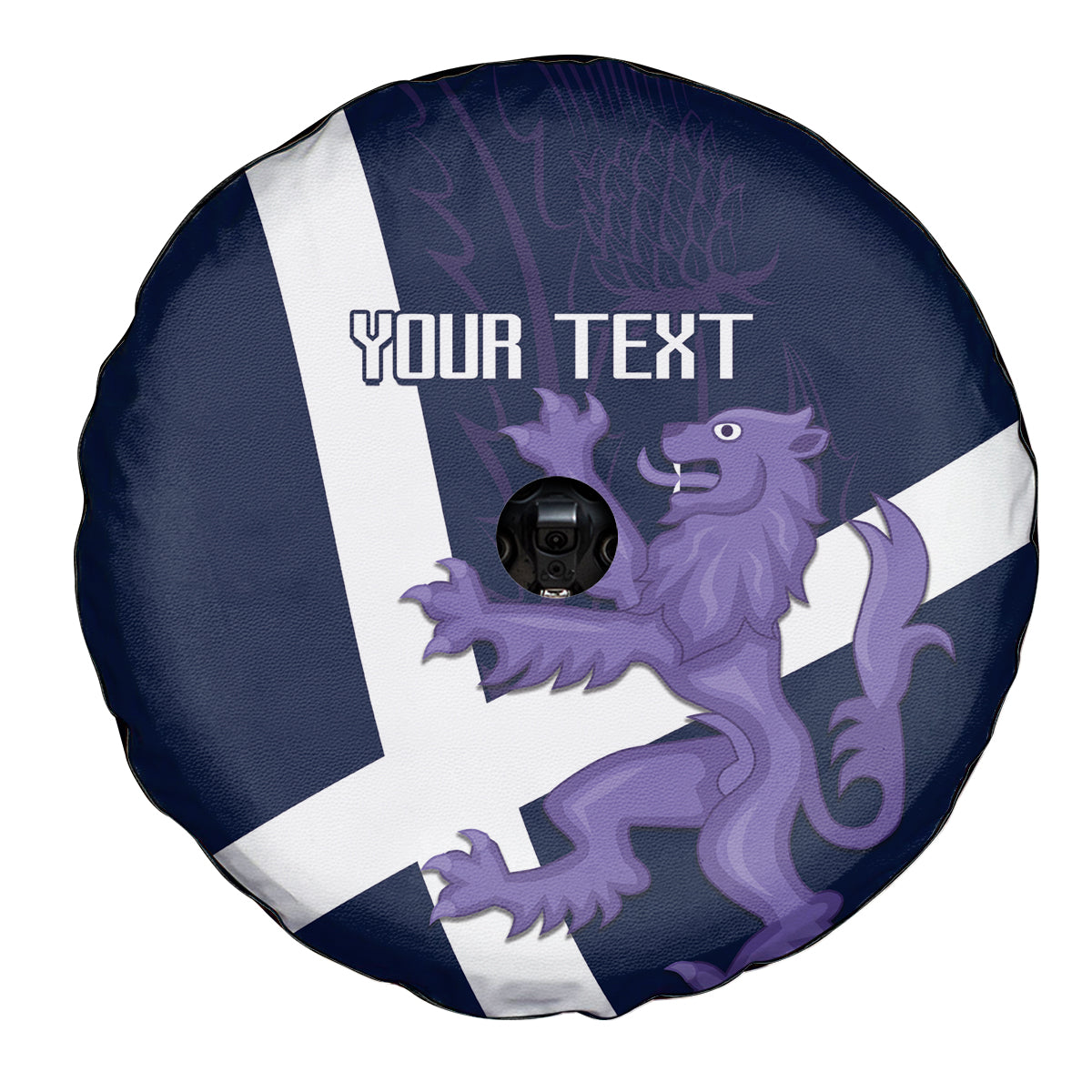 Custom Scotland Rugby Spare Tire Cover Scottish Lion and Thistle - Wonder Print Shop