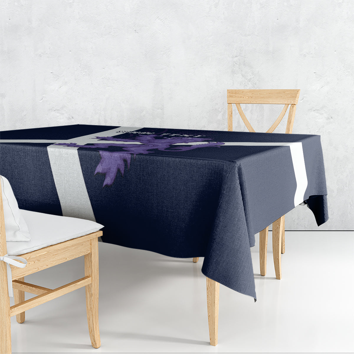 Custom Scotland Rugby Tablecloth Scottish Lion and Thistle - Wonder Print Shop