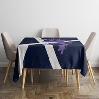 Custom Scotland Rugby Tablecloth Scottish Lion and Thistle - Wonder Print Shop