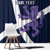 Custom Scotland Rugby Window Curtain Scottish Lion and Thistle - Wonder Print Shop