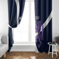 Custom Scotland Rugby Window Curtain Scottish Lion and Thistle - Wonder Print Shop