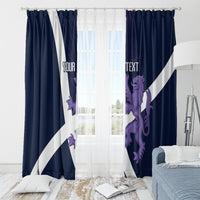Custom Scotland Rugby Window Curtain Scottish Lion and Thistle - Wonder Print Shop