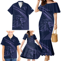 Custom Scotland Rugby Family Matching Mermaid Dress and Hawaiian Shirt Scottish Lion Sporty Style LT9 - Wonder Print Shop