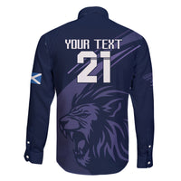 Custom Scotland Rugby Family Matching Off Shoulder Short Dress and Hawaiian Shirt Scottish Lion Sporty Style LT9 - Wonder Print Shop