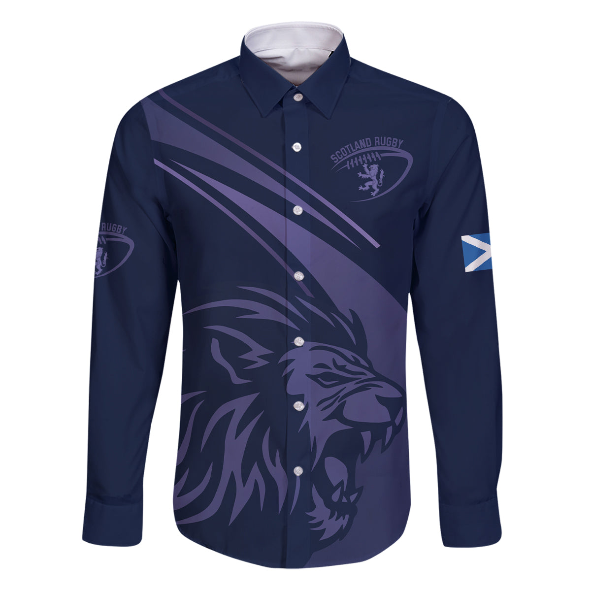 Custom Scotland Rugby Family Matching Puletasi and Hawaiian Shirt Scottish Lion Sporty Style - Wonder Print Shop