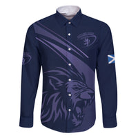 Custom Scotland Rugby Family Matching Short Sleeve Bodycon Dress and Hawaiian Shirt Scottish Lion Sporty Style - Wonder Print Shop