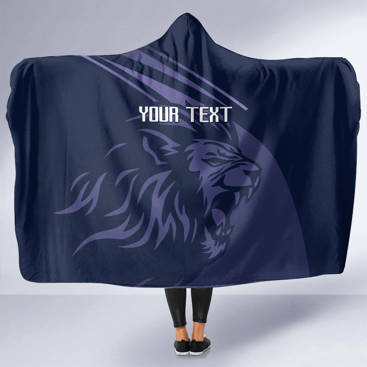 Custom Scotland Rugby Hooded Blanket Scottish Lion Sporty Style