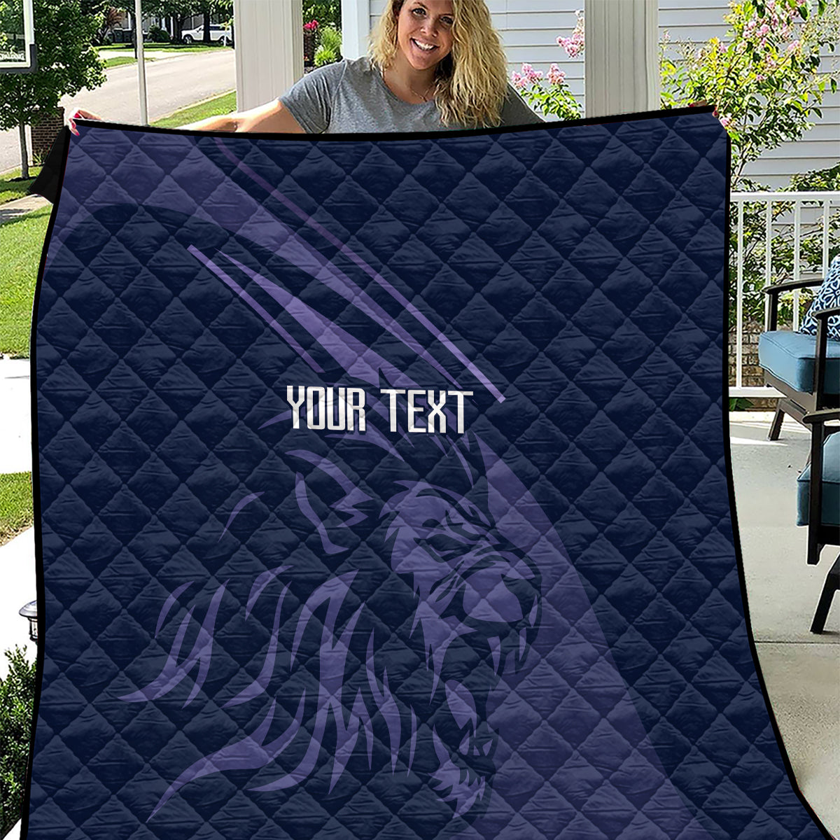 Custom Scotland Rugby Quilt Scottish Lion Sporty Style - Wonder Print Shop