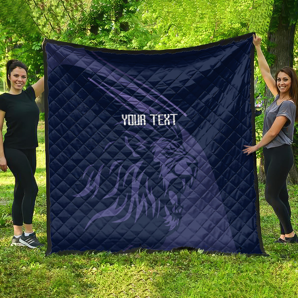 Custom Scotland Rugby Quilt Scottish Lion Sporty Style - Wonder Print Shop