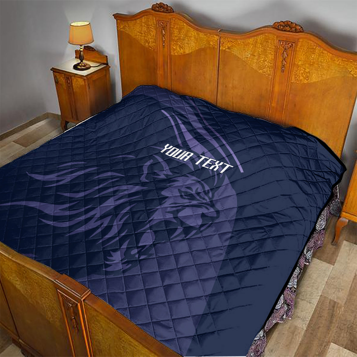 Custom Scotland Rugby Quilt Scottish Lion Sporty Style - Wonder Print Shop