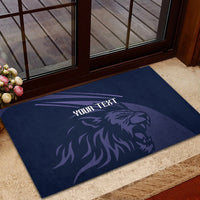 Custom Scotland Rugby Rubber Doormat Scottish Lion Sporty Style - Wonder Print Shop