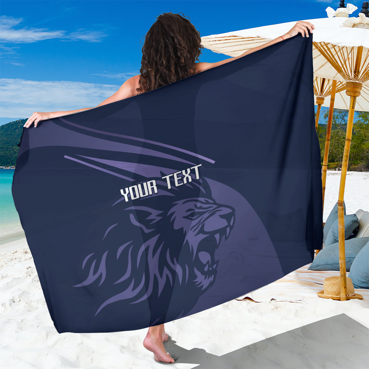 Custom Scotland Rugby Sarong Scottish Lion Sporty Style - Wonder Print Shop