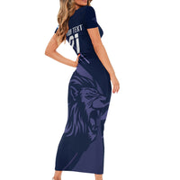 Custom Scotland Rugby Short Sleeve Bodycon Dress Scottish Lion Sporty Style - Wonder Print Shop