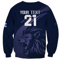 Custom Scotland Rugby Sweatshirt Scottish Lion Sporty Style - Wonder Print Shop