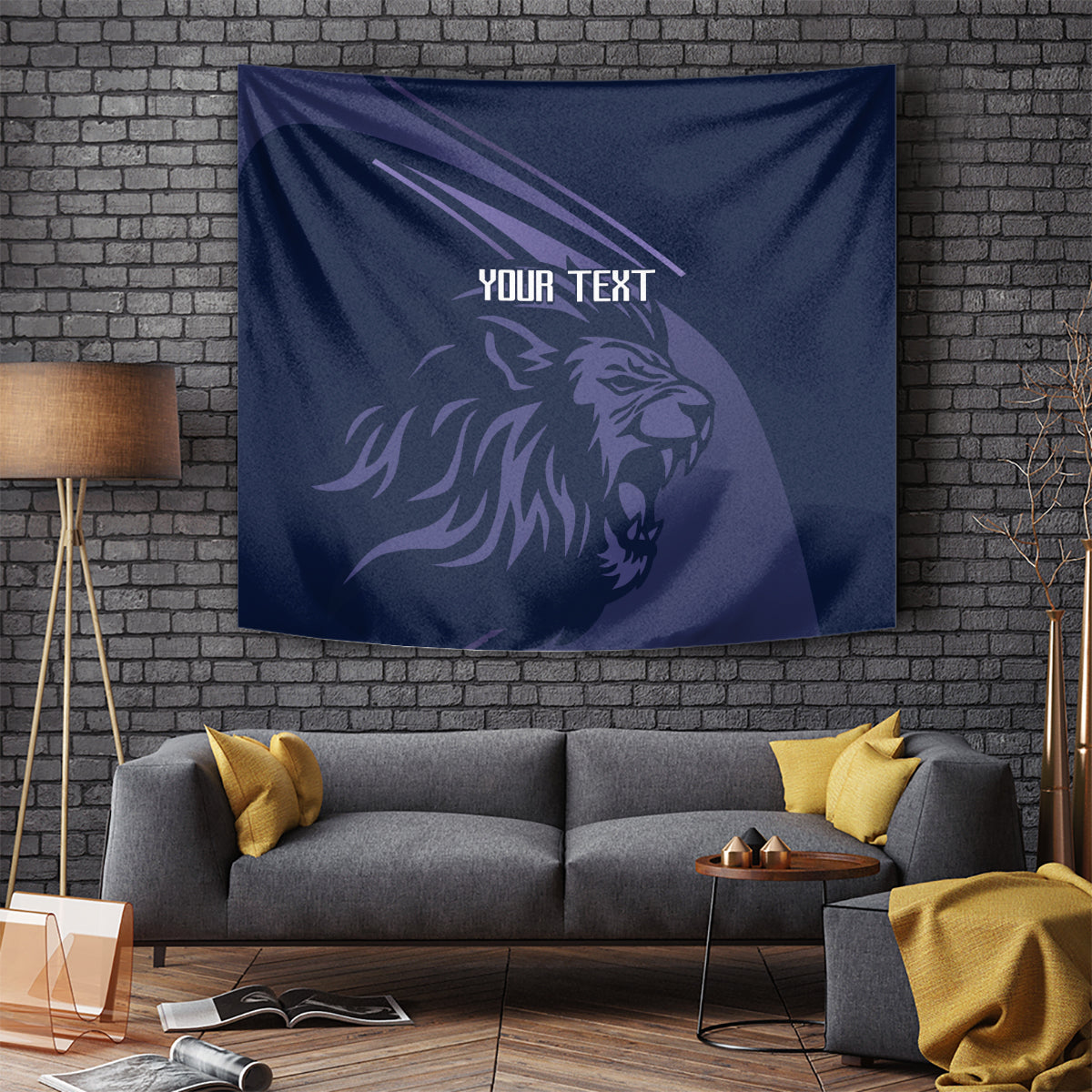 Custom Scotland Rugby Tapestry Scottish Lion Sporty Style - Wonder Print Shop