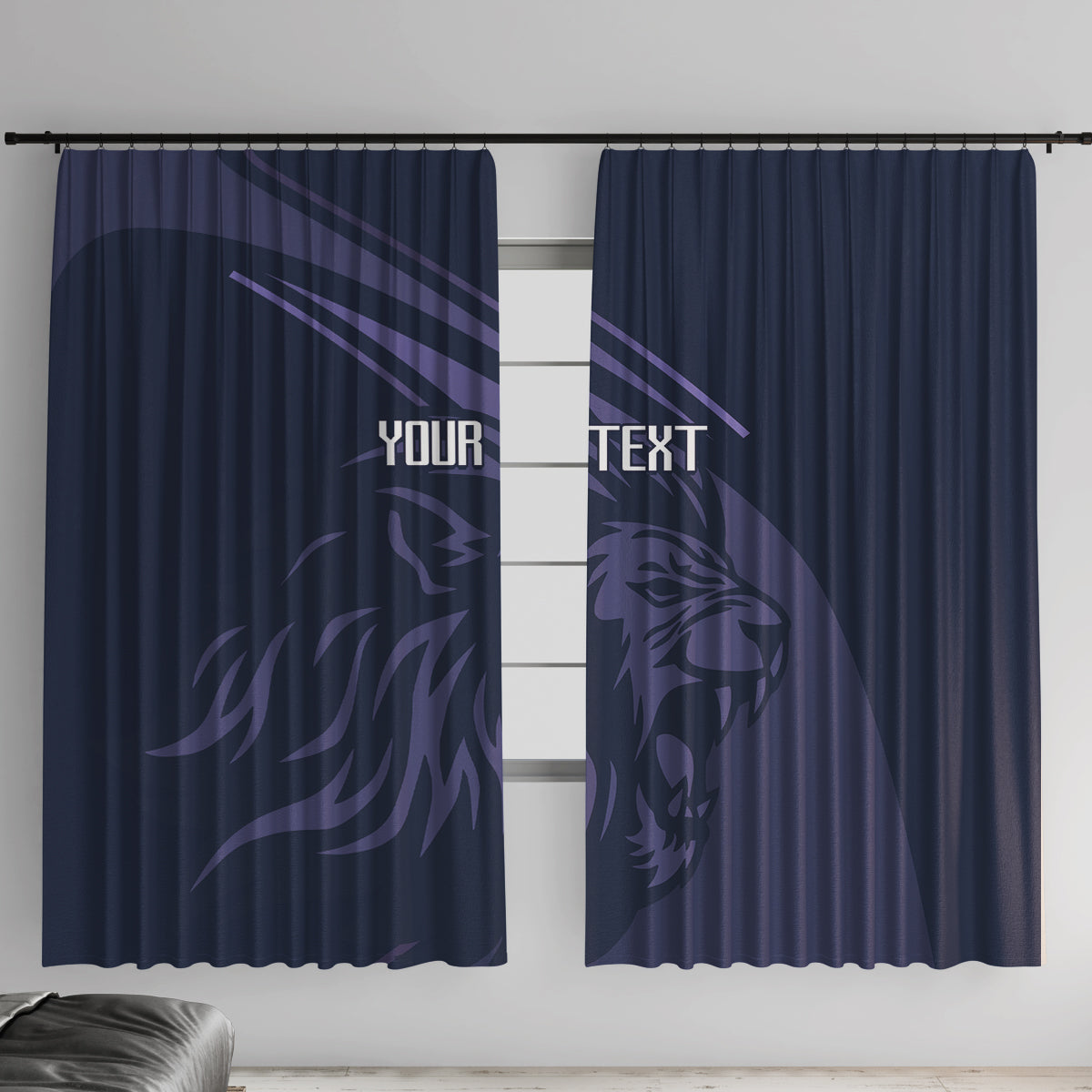 Custom Scotland Rugby Window Curtain Scottish Lion Sporty Style - Wonder Print Shop