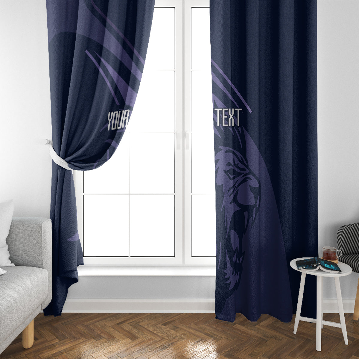 Custom Scotland Rugby Window Curtain Scottish Lion Sporty Style - Wonder Print Shop