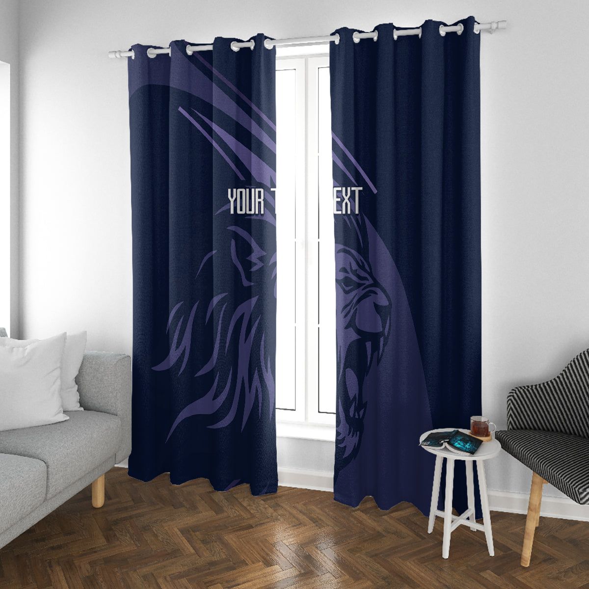 Custom Scotland Rugby Window Curtain Scottish Lion Sporty Style - Wonder Print Shop