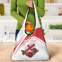 Custom England Rugby Grocery Bag Red Rose Sporty Style