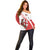 Custom England Rugby Off Shoulder Sweater Red Rose Sporty Style - Wonder Print Shop