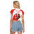 Custom England Rugby Raglan Cropped T Shirt Red Rose Sporty Style - Wonder Print Shop