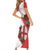 Custom England Rugby Short Sleeve Bodycon Dress Red Rose Sporty Style - Wonder Print Shop