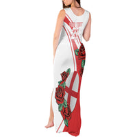 Custom England Rugby Tank Maxi Dress Red Rose Sporty Style - Wonder Print Shop
