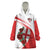 Custom England Rugby Wearable Blanket Hoodie Red Rose Sporty Style - Wonder Print Shop