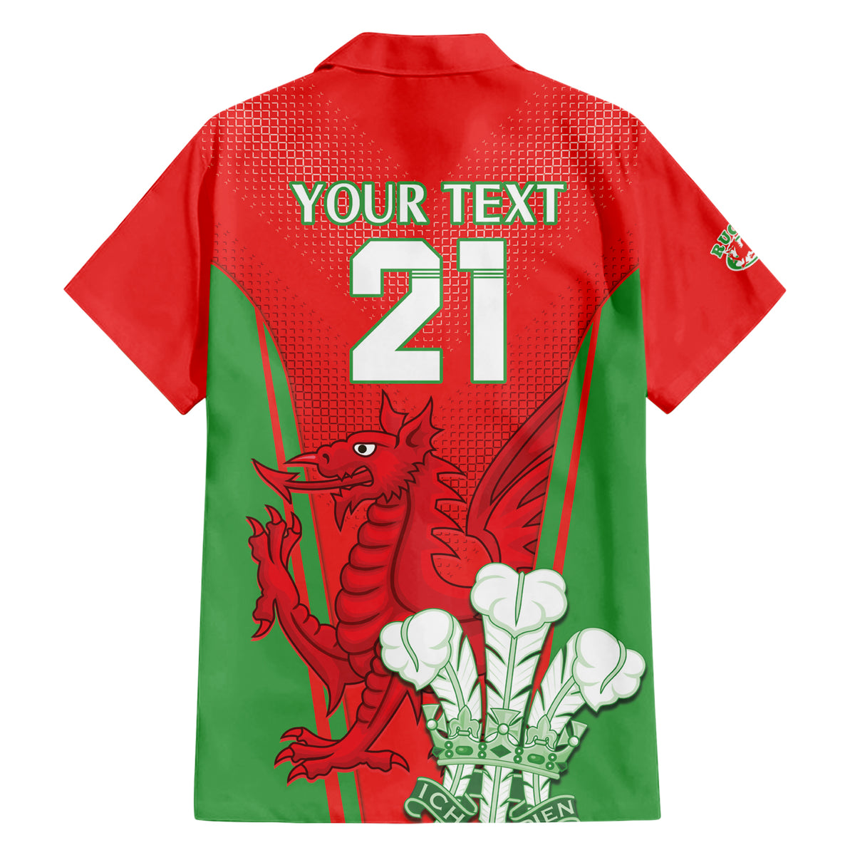 Custom Wales Rugby Family Matching Short Sleeve Bodycon Dress and Hawaiian Shirt With Prince of Waless Feathers Go Cymru - Wonder Print Shop