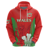 Custom Wales Rugby Hoodie With Prince of Waless Feathers Go Cymru - Wonder Print Shop