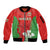 Custom Wales Rugby Sleeve Zip Bomber Jacket With Prince of Waless Feathers Go Cymru - Wonder Print Shop