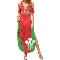 Custom Wales Rugby Summer Maxi Dress With Prince of Waless Feathers Go Cymru - Wonder Print Shop