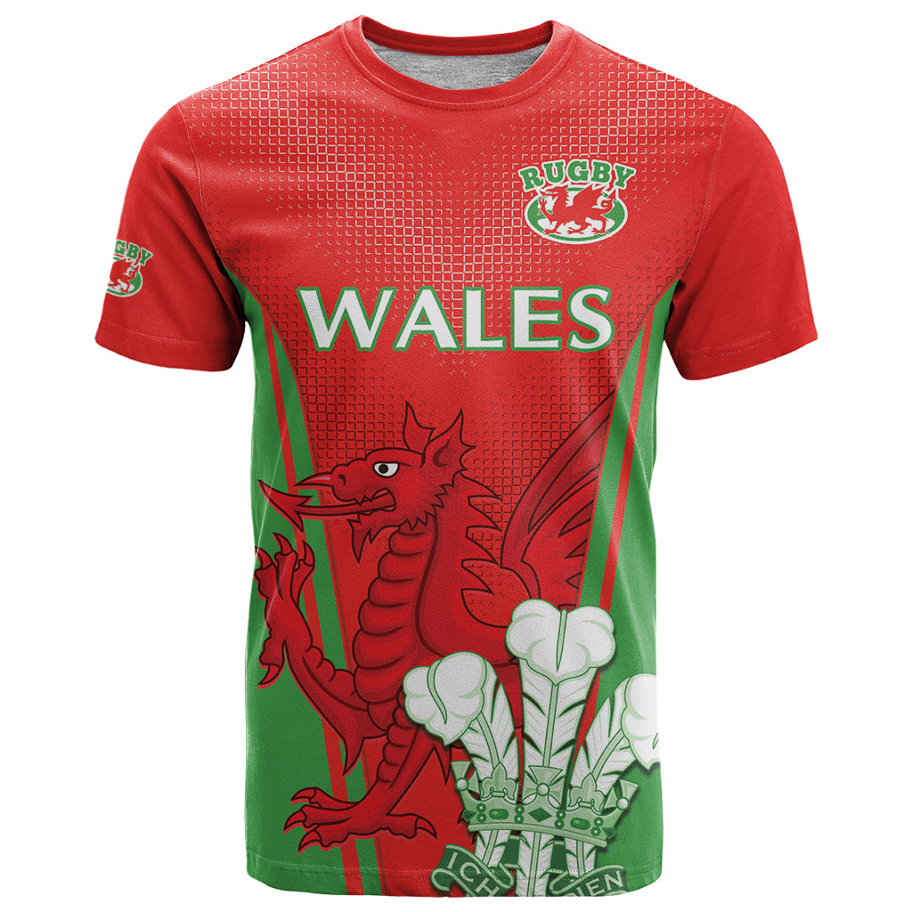Custom Wales Rugby T Shirt With Prince of Waless Feathers Go Cymru - Wonder Print Shop