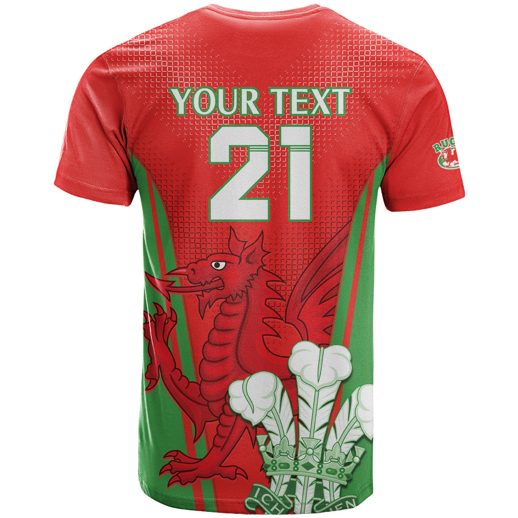 Custom Wales Rugby T Shirt With Prince of Waless Feathers Go Cymru - Wonder Print Shop