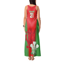Custom Wales Rugby Tank Maxi Dress With Prince of Waless Feathers Go Cymru - Wonder Print Shop