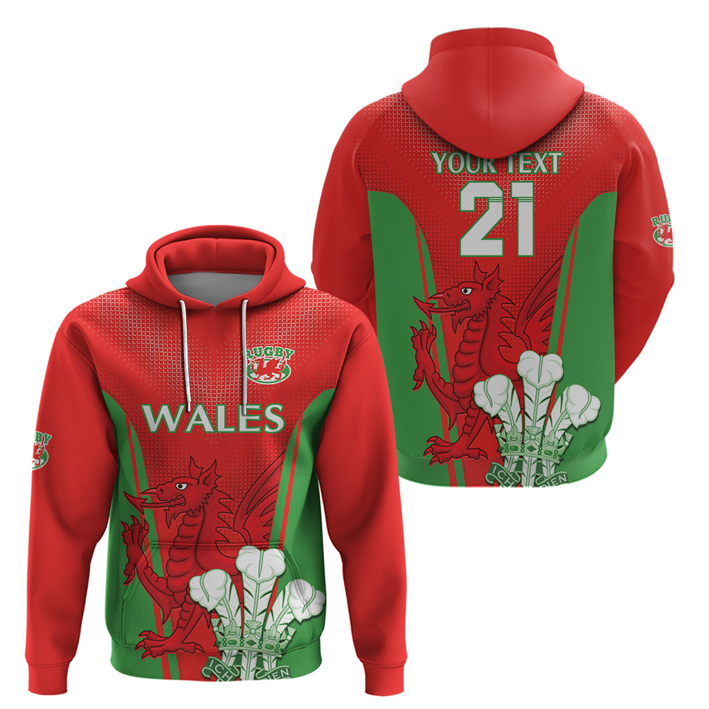 Custom Wales Rugby Zip Hoodie With Prince of Waless Feathers Go Cymru - Wonder Print Shop