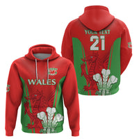 Custom Wales Rugby Zip Hoodie With Prince of Waless Feathers Go Cymru - Wonder Print Shop