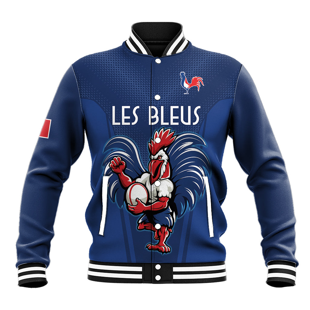 Custom France Rugby Baseball Jacket Le XV de France Gallic Rooster