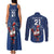 Custom France Rugby Couples Matching Tank Maxi Dress and Long Sleeve Button Shirt Le XV de France Gallic Rooster LT9 - Wonder Print Shop