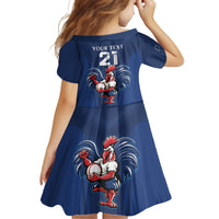 Custom France Rugby Family Matching Long Sleeve Bodycon Dress and Hawaiian Shirt Le XV de France Gallic Rooster LT9 - Wonder Print Shop