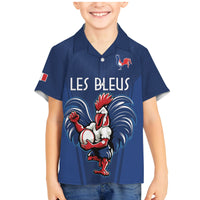 Custom France Rugby Family Matching Mermaid Dress and Hawaiian Shirt Le XV de France Gallic Rooster LT9 - Wonder Print Shop