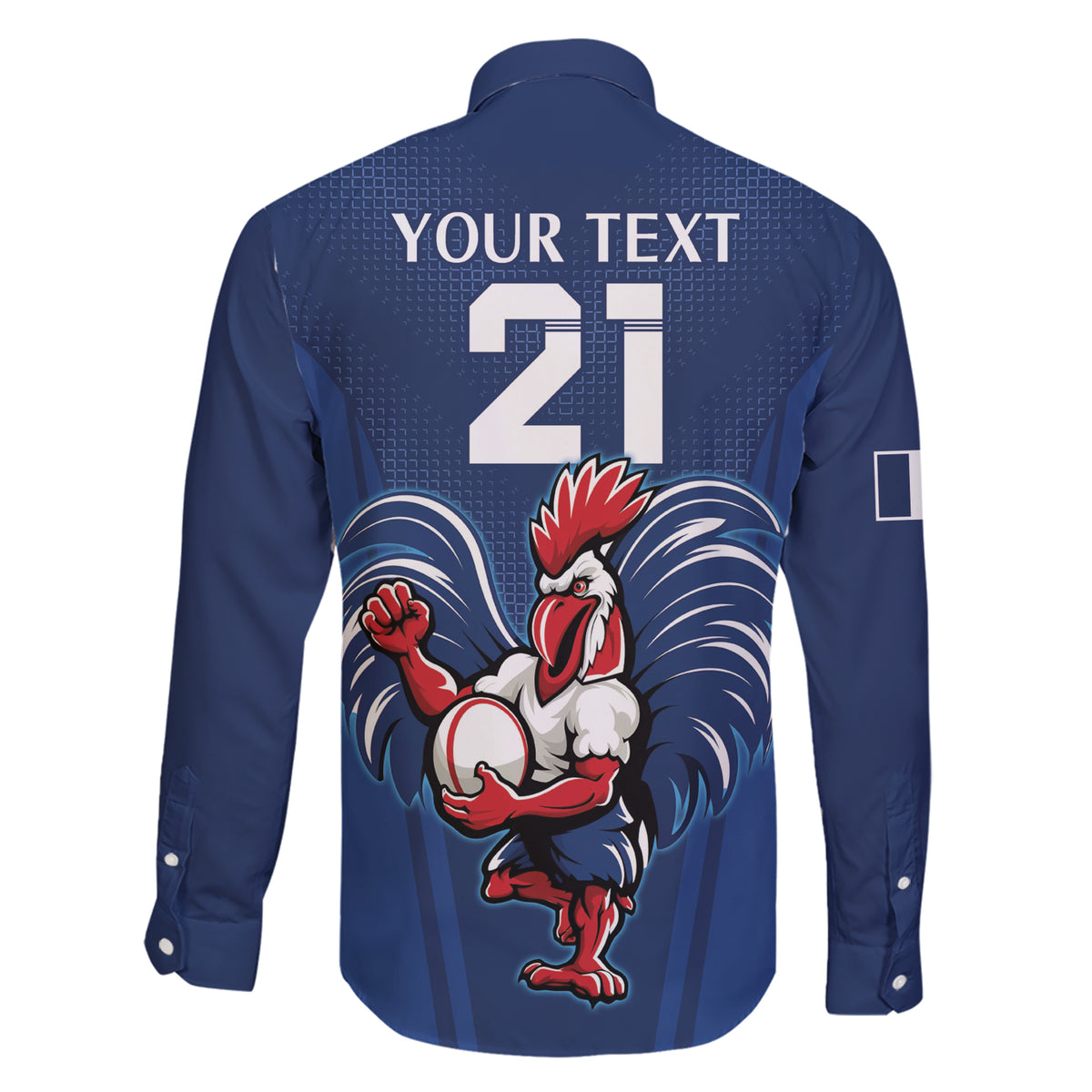 Custom France Rugby Family Matching Short Sleeve Bodycon Dress and Hawaiian Shirt Le XV de France Gallic Rooster - Wonder Print Shop