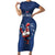 Custom France Rugby Family Matching Short Sleeve Bodycon Dress and Hawaiian Shirt Le XV de France Gallic Rooster