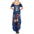 Custom France Rugby Family Matching Summer Maxi Dress and Hawaiian Shirt Le XV de France Gallic Rooster