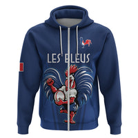 Custom France Rugby Hoodie Le XV de France Gallic Rooster - Wonder Print Shop